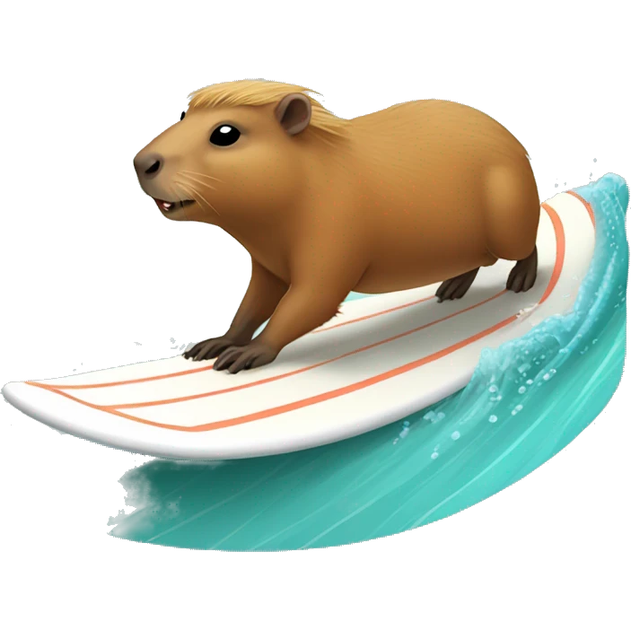 capybara surfing emoji
