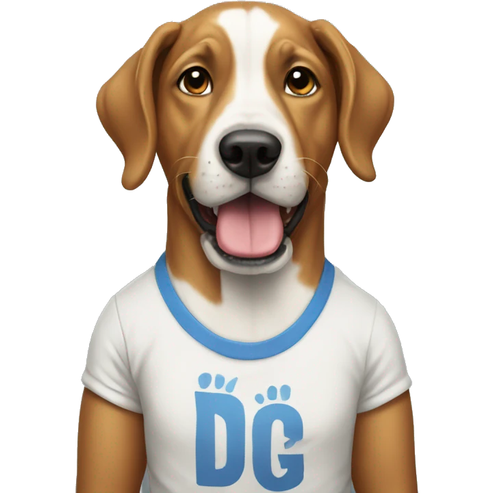 Dog wearing a tshirt  emoji