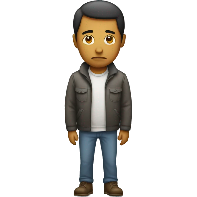 sad man standing emoji