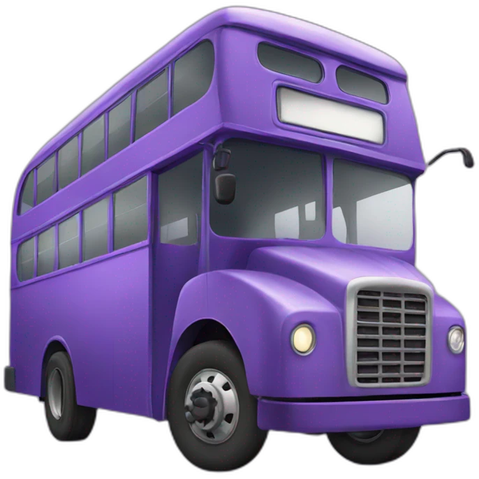 purple bus emoji