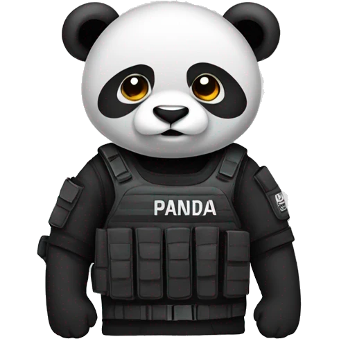 Panda in SWAT gear emoji