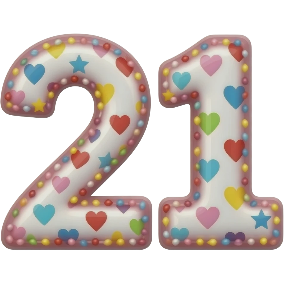 Anna's 21st  birthday poster emoji