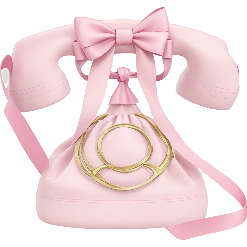 pink ribbon on white background emoji
