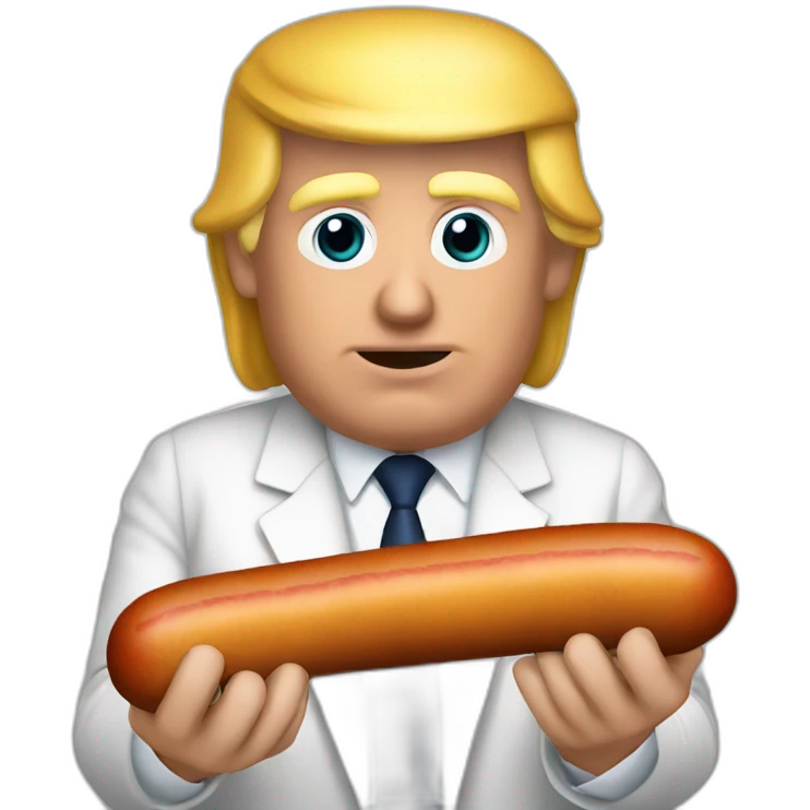 trump-holding-his-sausage emoji