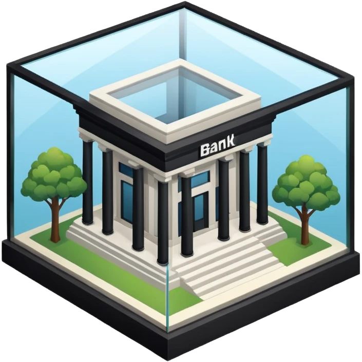 isometric bank emoji