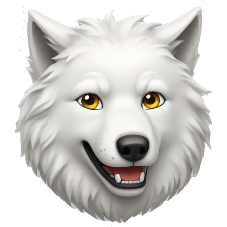 White wolf  emoji