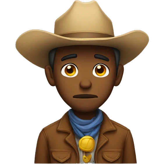 Sad cowboy emoji