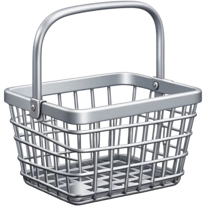 Small square aluminum basket not woven  emoji