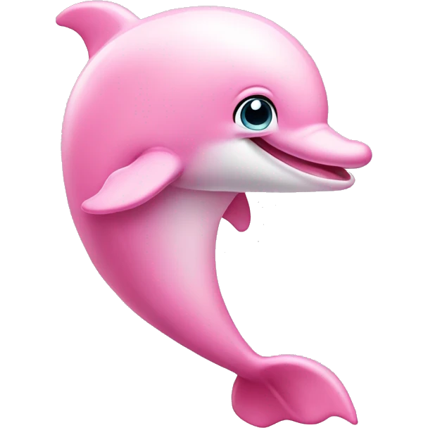 Pink baby dolphin emoji