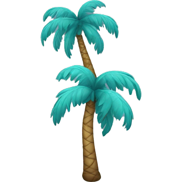 Teal palm tree emoji
