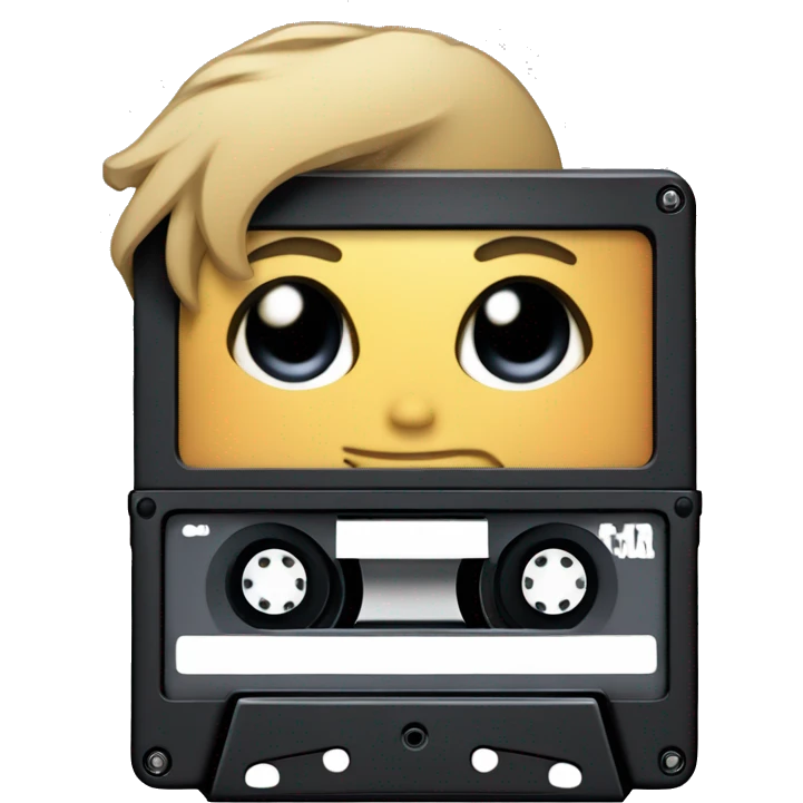 2000s casette player cartoon style emoji