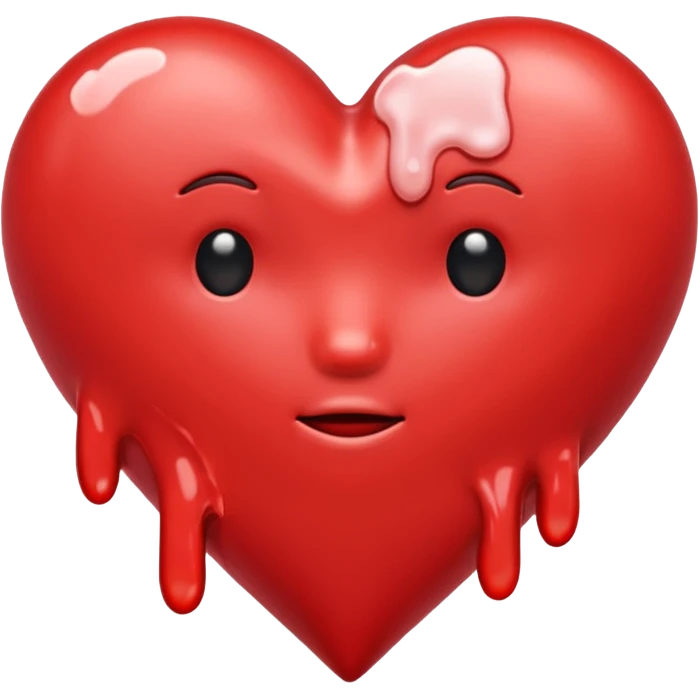 Melting heart plain heart without facce emoji