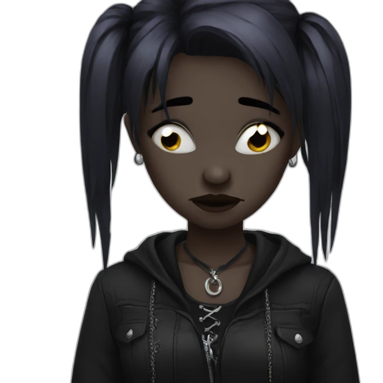 Goth Girl crying  emoji