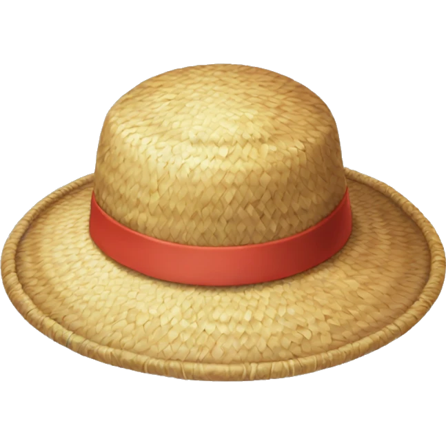 Luffy's straw hat in One Piece emoji