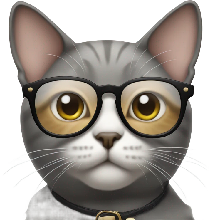 Cat with glasses emoji