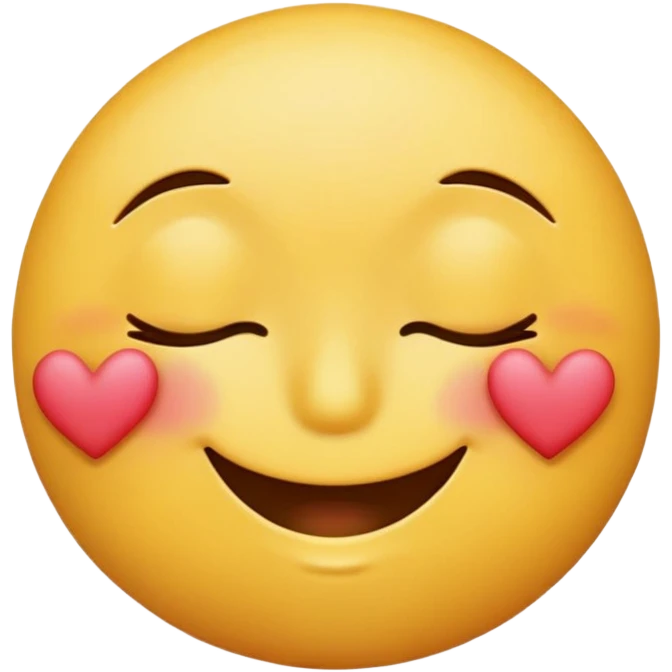 Smile face emoji with kisses on face emoji
