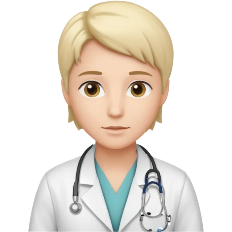androgynous physician without stethoscope emoji