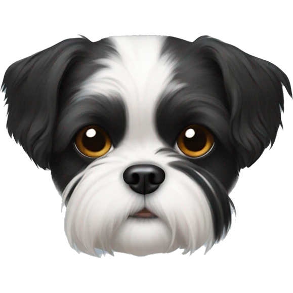 Black and white shih tzu crossed with jack russell emoji