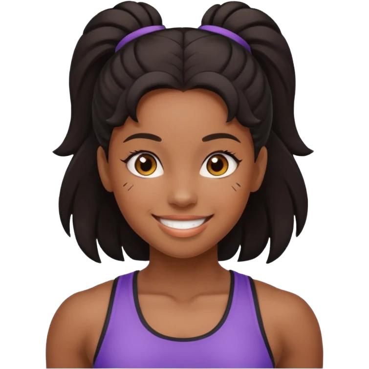 Black gym girl cute emoji