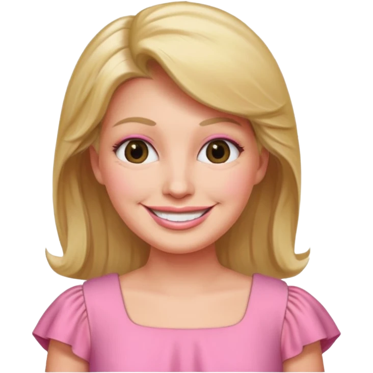 Donald trump with pink dress emoji