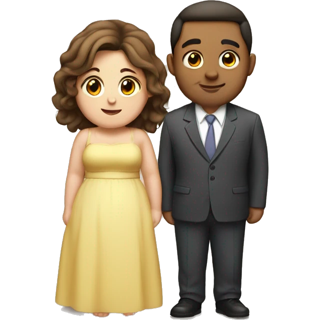 Chubby  girl with thin husband  emoji