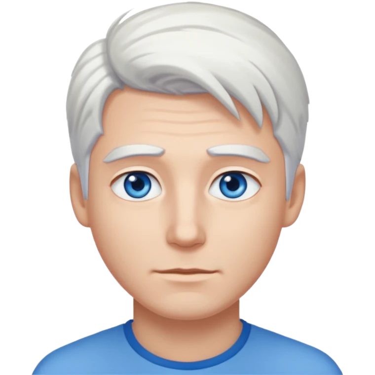 White-haired guy that looks and has beautiful blue eyes  emoji