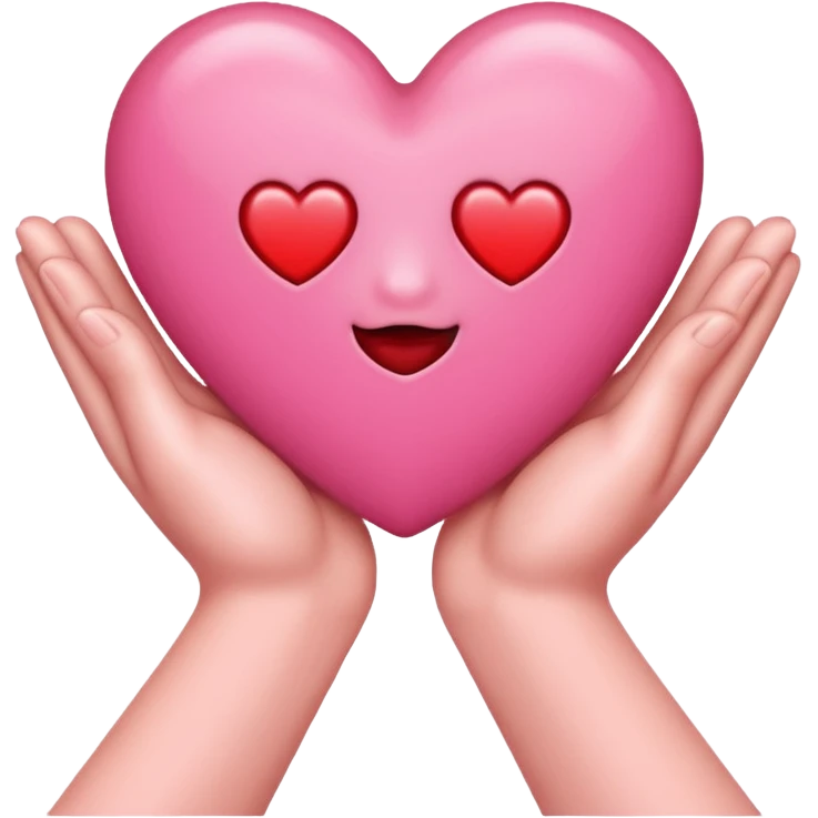 Hand heart 🫶🏻 emoji with a red heart ❤️ inside emoji