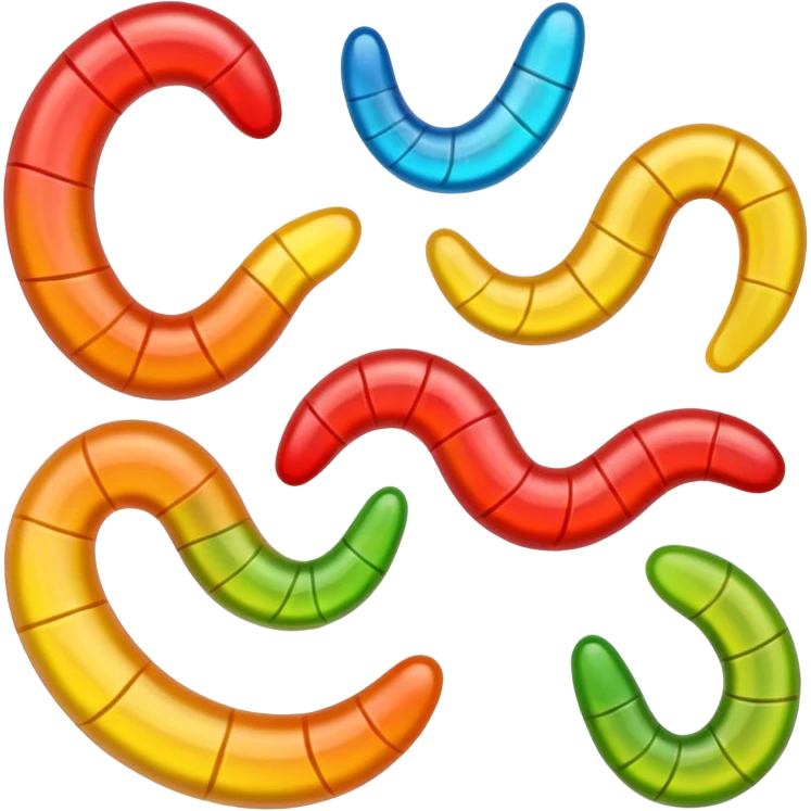 gummy worms candy, not a real worm emoji
