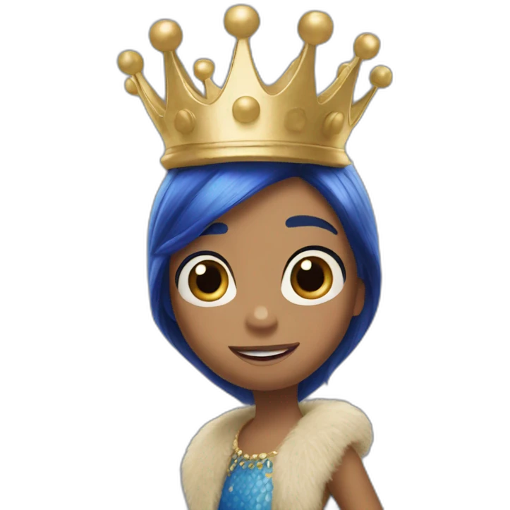 finding dory wearing gold crown emoji