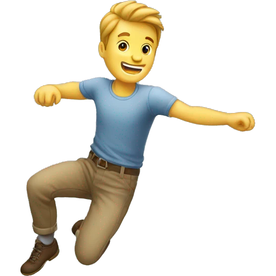 Homme qui fait un salto arrière emoji
