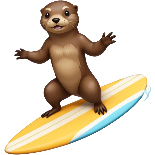 Surfing otter emoji