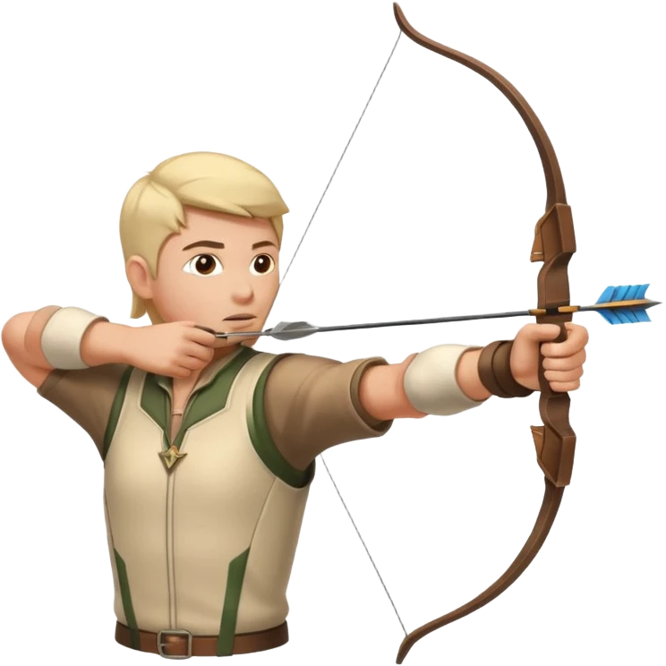 un archer  qui tire sur une cible emoji