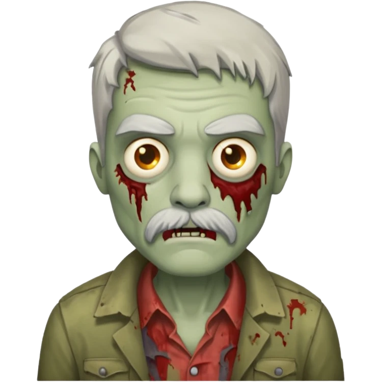 zombie with mustache emoji