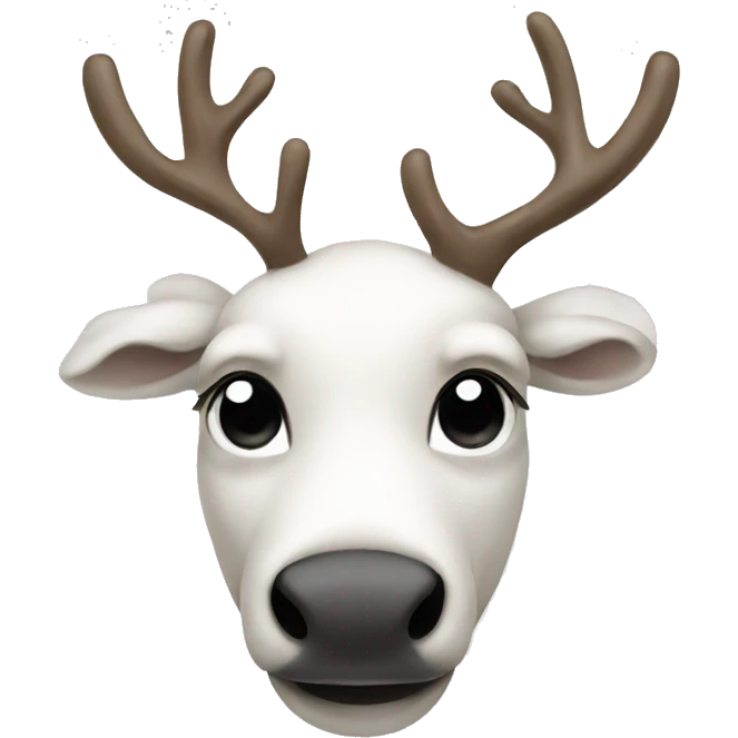 white-reindeer emoji