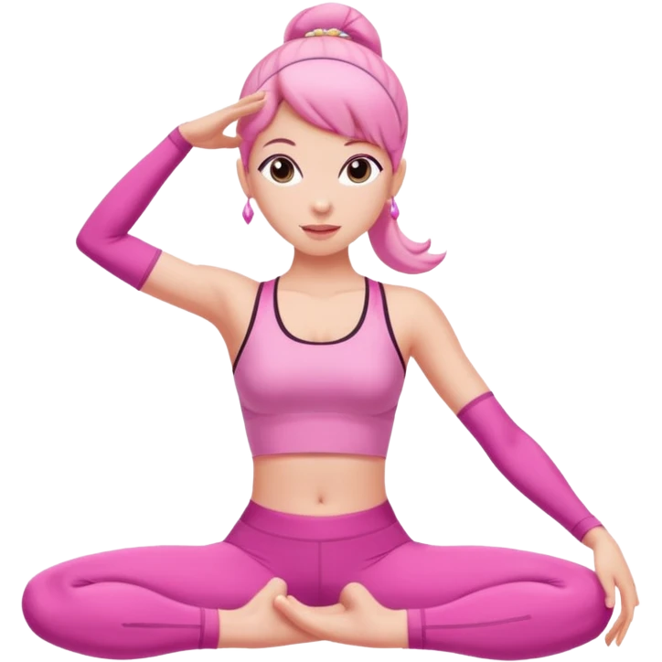 Pink pilates princess emoji