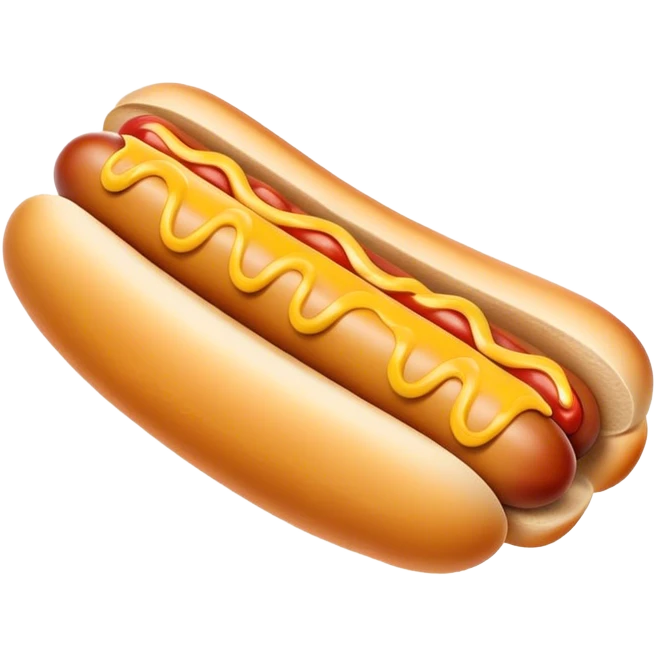 hotdog with only yellow mustard emoji