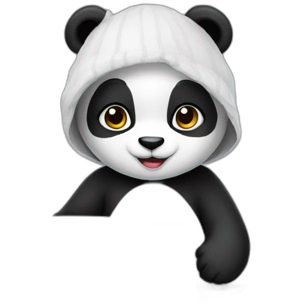 panda girl is working on laptop emoji