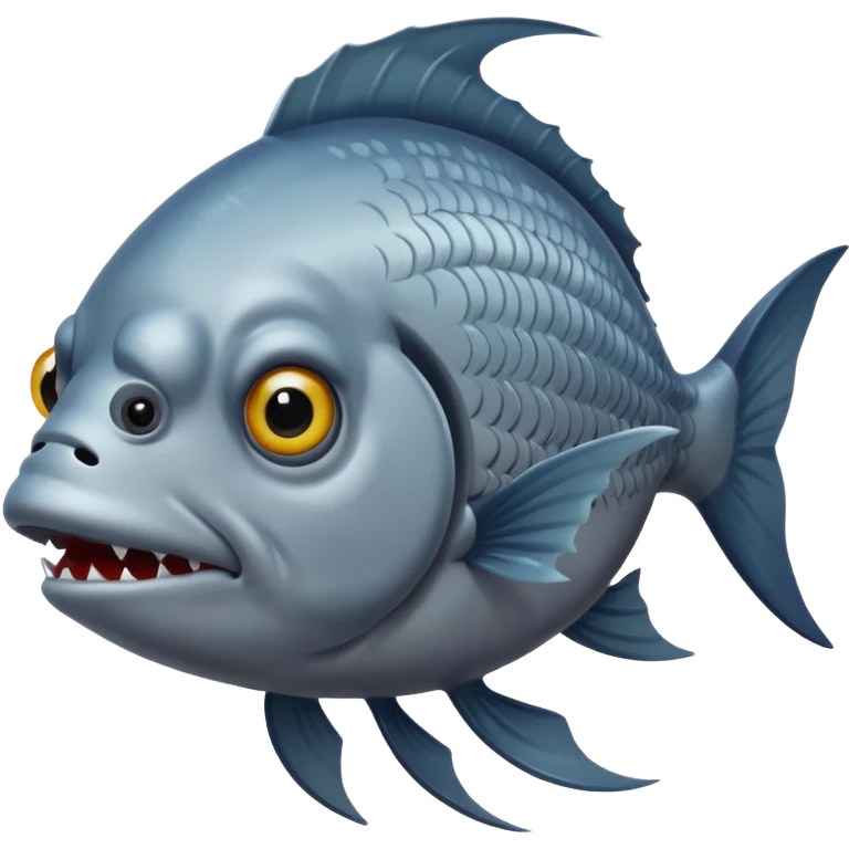 Scary fish sad emoji