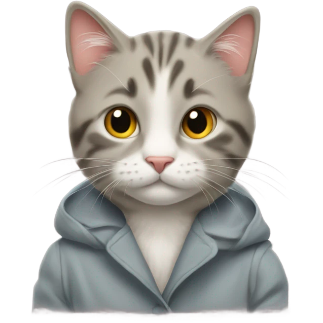 Cat as a coat ￼ emoji