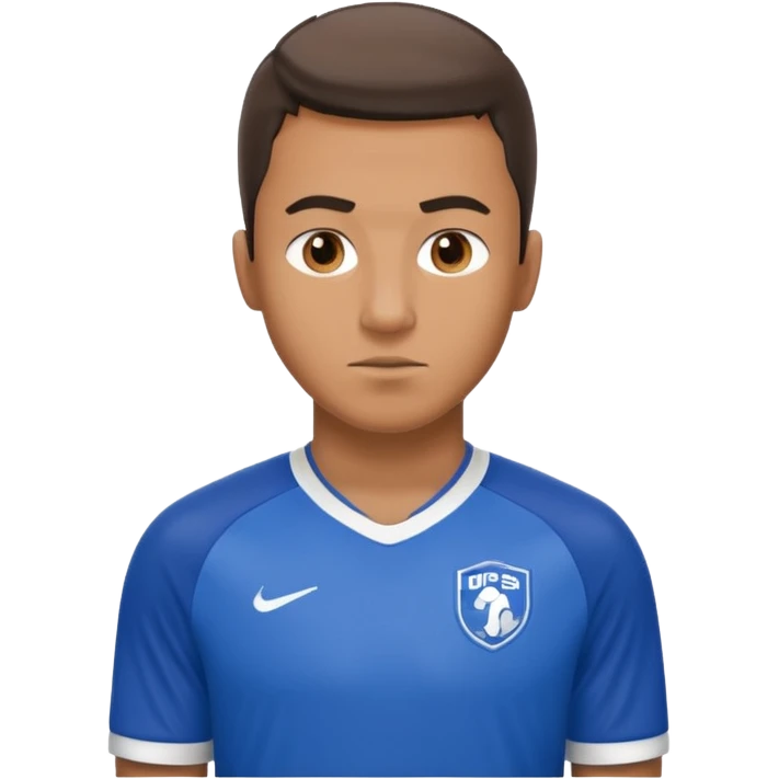 soccer player man blue white jersey emoji