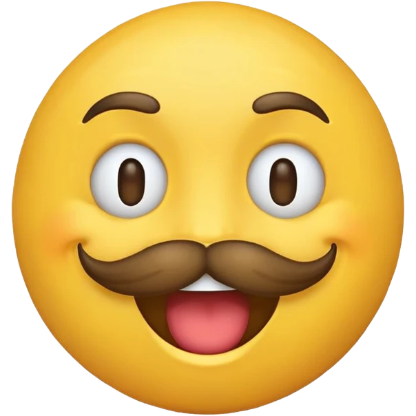 Laughing emoji with mustache  emoji