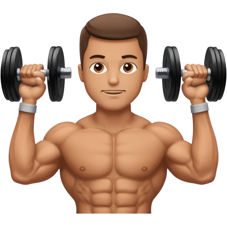 guy working out arms weights  emoji