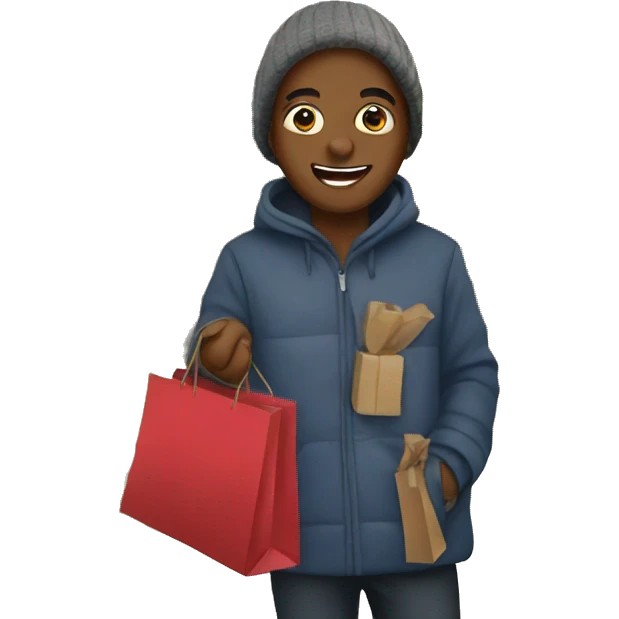 Christmas shopping card emoji