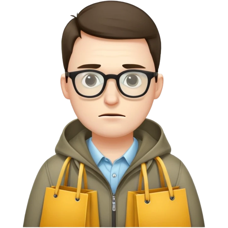 programmer with bags under his eyes emoji