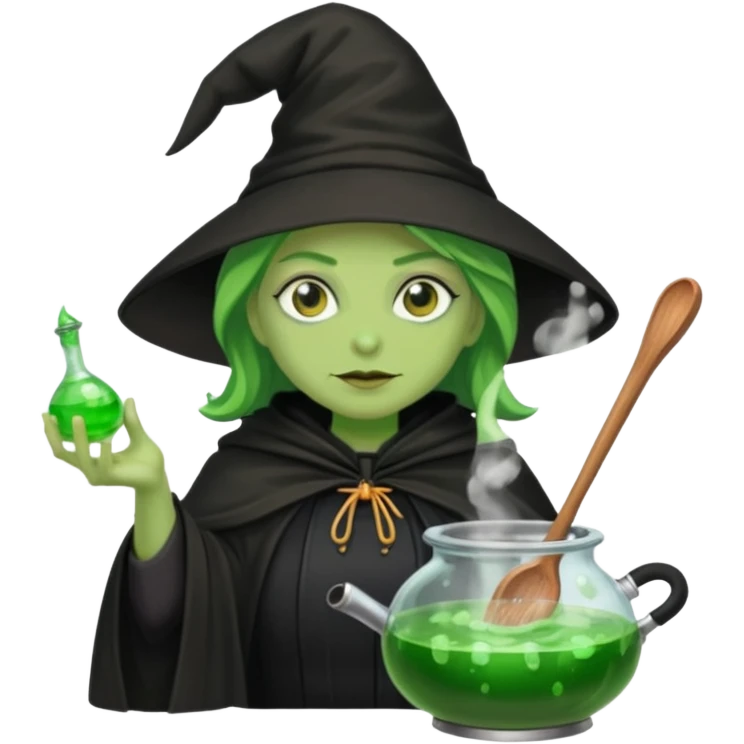 green witch cooking potion emoji