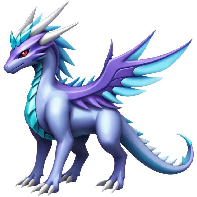  cool edgy shiny colorful godly ethereal Dialga-Suicune-Fakemon full body emoji