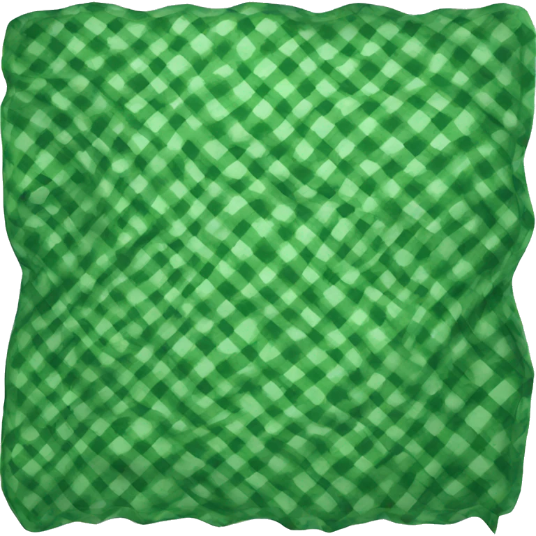 green plaid folded blanket emoji