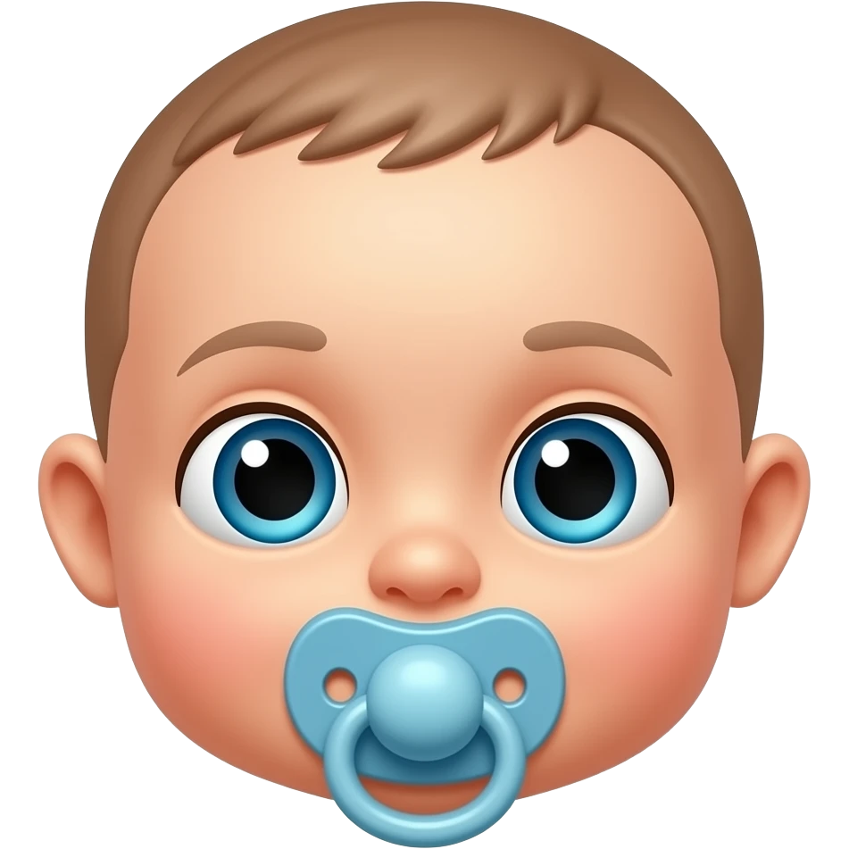 Quiero la cara de un bebé con un chupete emoji
