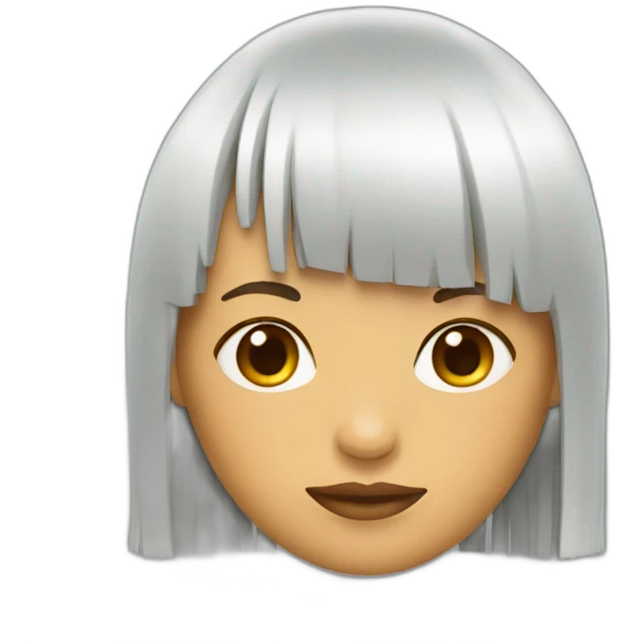 a woman with fringes emoji