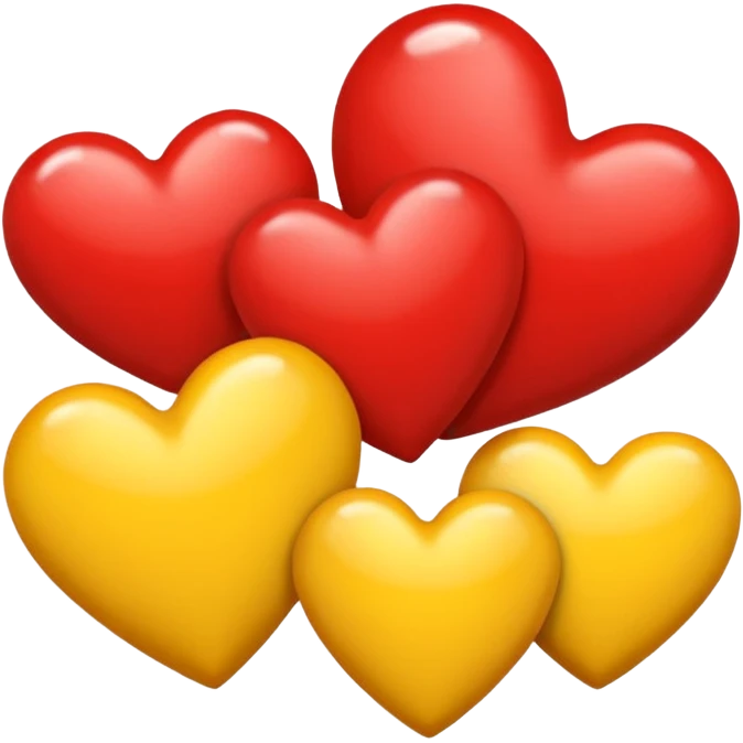 red white and yellow heart emojis, create combo emoji emoji